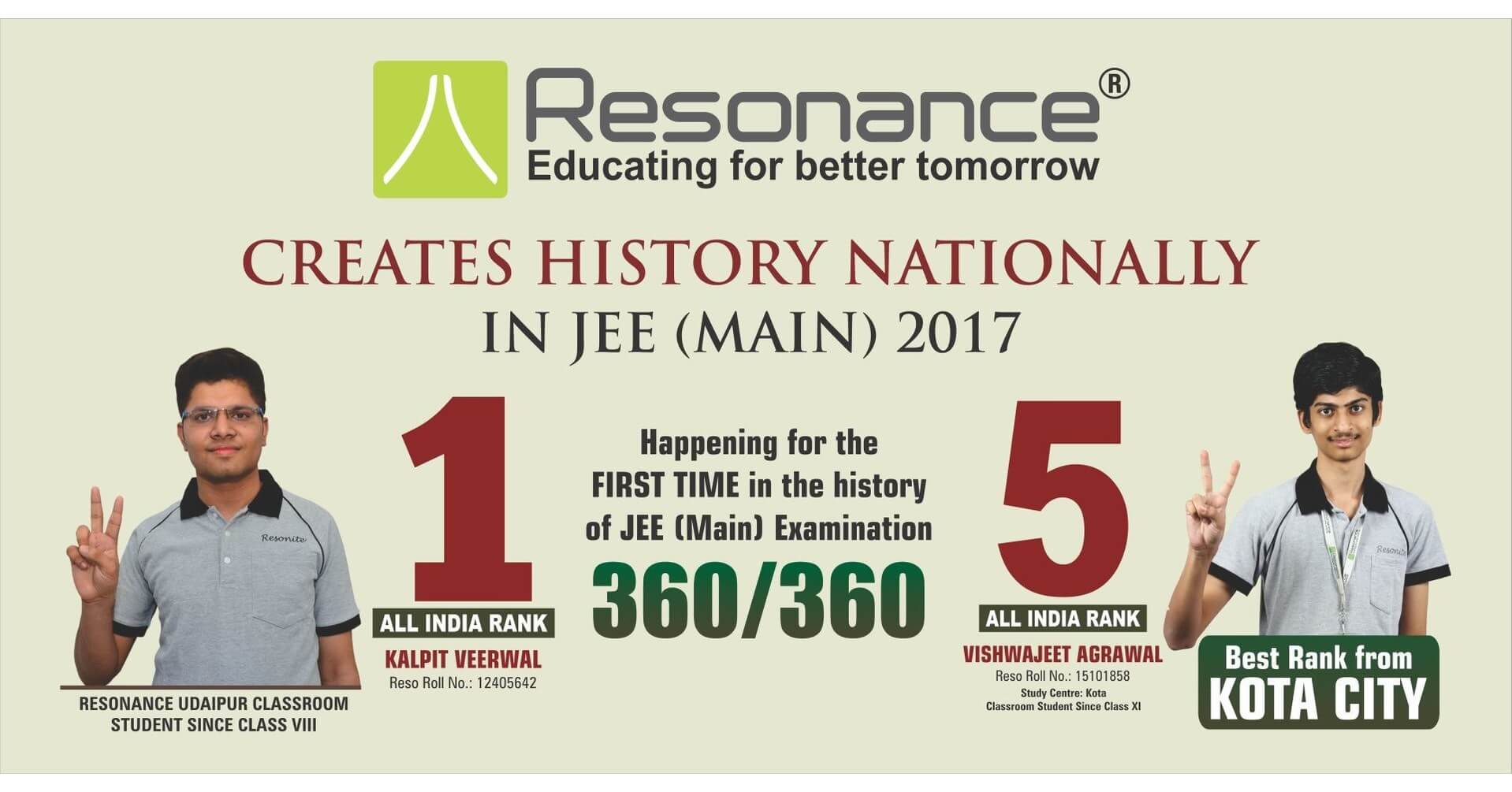 Resonance Kota Best Coaching Institute for IIT JEE (JEE ) Studydekho