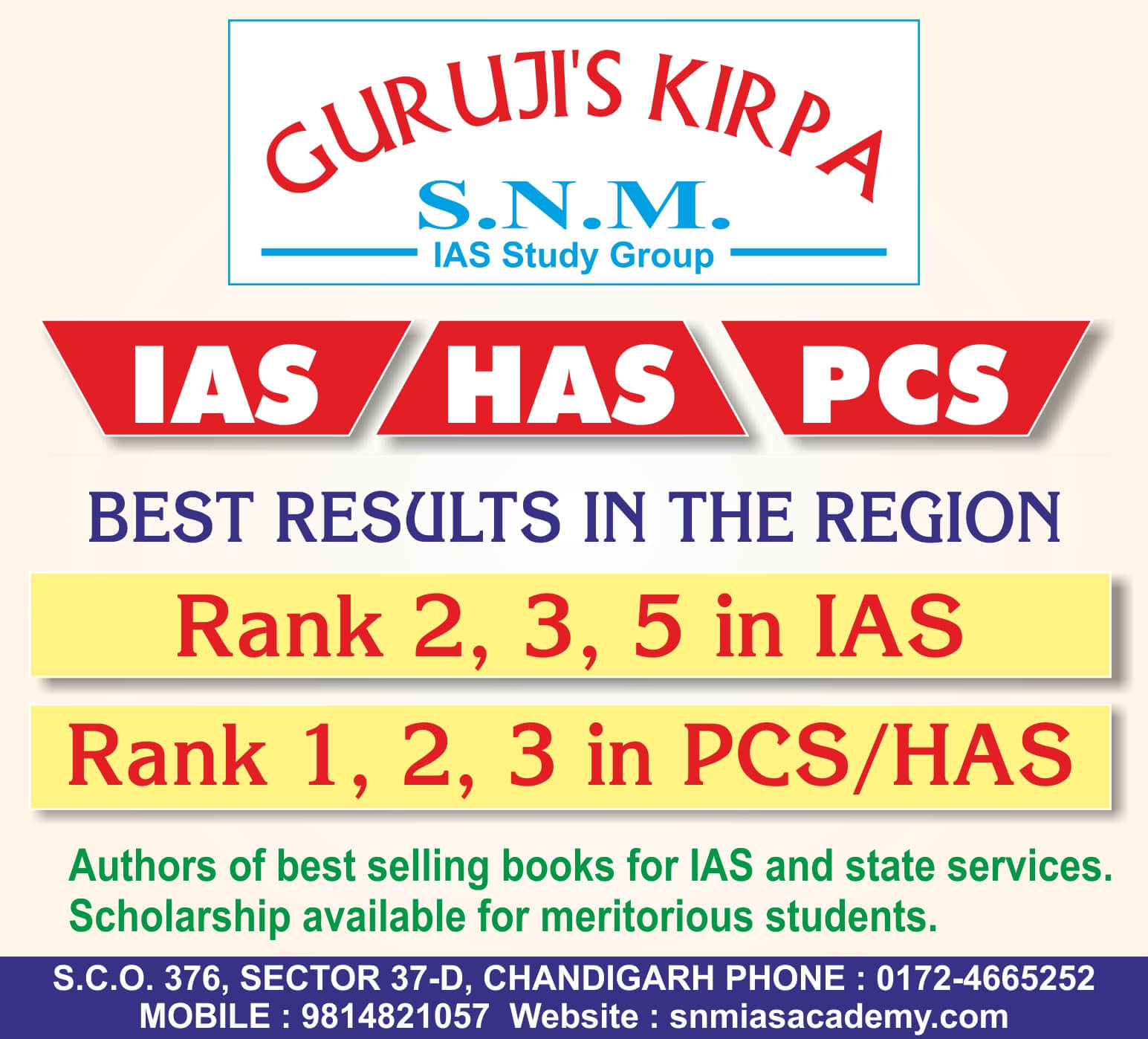 IAS Coaching in Chandigarh